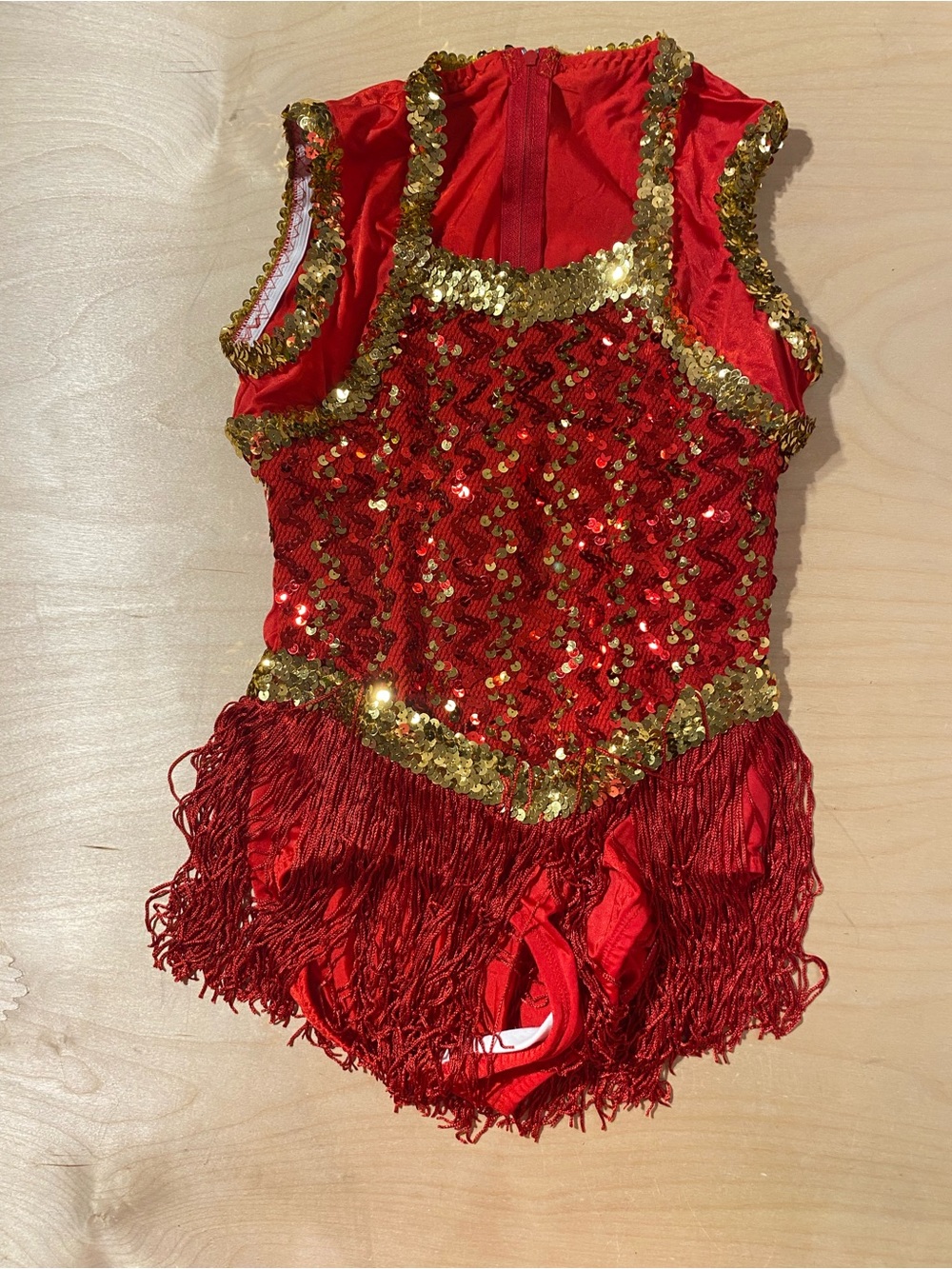 Algy Red and Gold Sequin Fringe Kids Costume CL (RX)